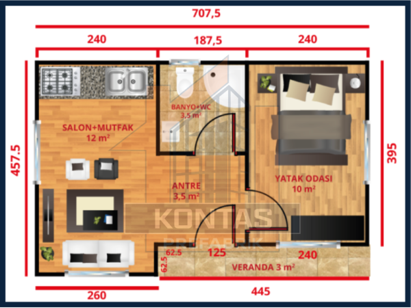 PREF-01 | 32 m² Prefabrik Ev